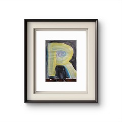 „R“ Classroom Graffiti Abstract Pop Art Paper Painting Modern Design