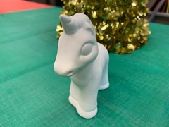 Paint You Own Ceramic Set: Pottery, Acrylics Paints, Brushes – Small Unicorn