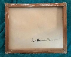 Guatemala hand painted San Antonio Palopo vintage art painting