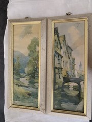 PAIR Vintage Watercolor Prints, N. Markovitch