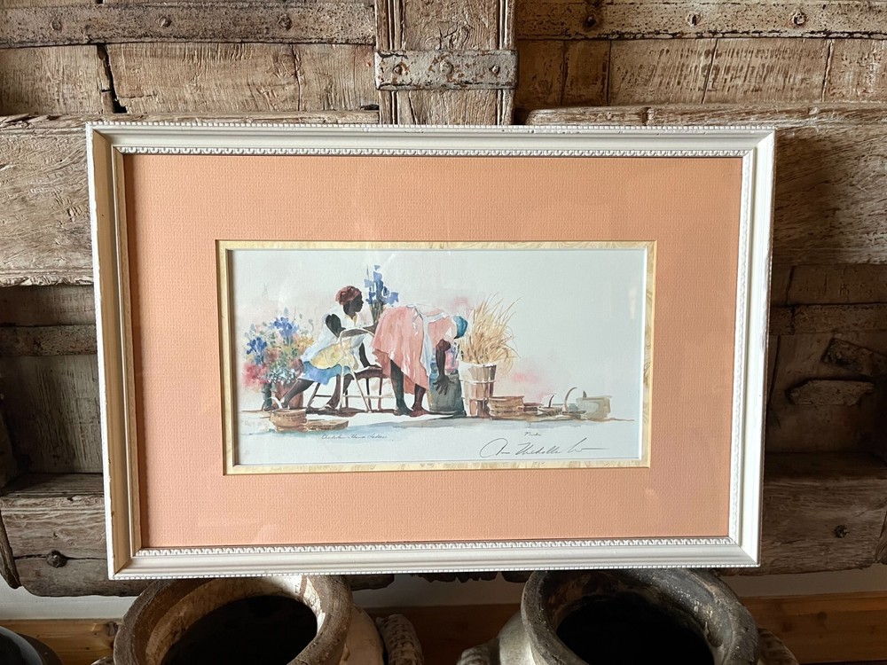 Charleston „Flower Ladies“ Framed Print Artist Signed Ann Nicholls Williams