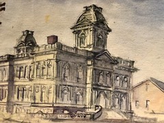 “OLD CUSTOM HOUSE, PORTLAND MAINE”. MAJOR WORK BY AFR. AMER. ICON THOMAS MALLOY