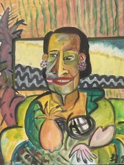 Sandra Schechtman ( Brazilian, b. 1945) Cubism Art School Oil Painting