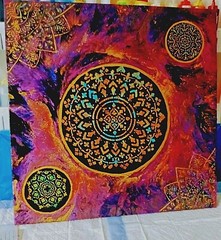 Abstract Paint Pour Art On 30×30 1.5 in Gallery Wrapped Stretched Canvas