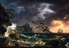 Claude Joseph Vernet Shipwreck Reproduction – Giclee Canvas/Paper/Stretched