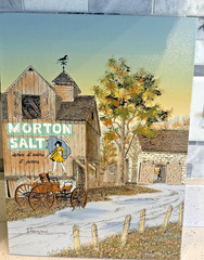 Morton Salt Girl Barn farm Country Painting Picture Art Canvas Hargrove
