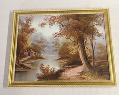 Irene Cafieri HAND-SIGNED Original Oil Painting – 17.5 x 13.5 Framed – EXCELLENT