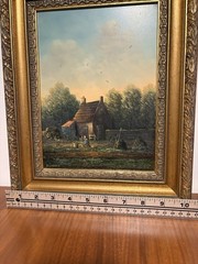 Hendrik Breedveld Oil On Board Summer Cottage Gardening