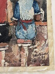 Peter Sibek Painting South Africa Modernist Impressionist Vendor Portrait Listed