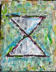 JUST CALL MY NAME 8×10 canvas original Abstract art oil painting signed Crowell