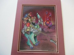 VINTAGE ANIMATION DRAWING ORIGINAL CARTOON CHARACTERS ROBOTS COMIC ART RIC RAS
