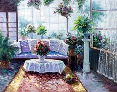 Robert Lui (Vietnam,NY,b 1951) oil painting 137550