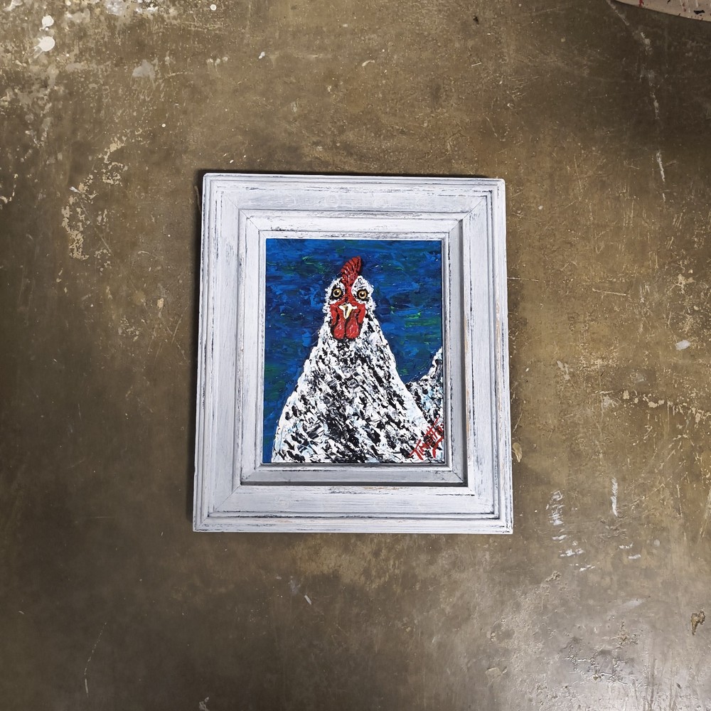 Original Acrylic Painting „My Eyes Are Up Here“ 8″ X 10″ By Timothy Designs