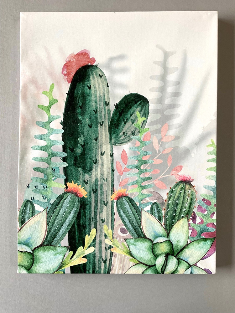 A Lovely Cactus Print #2 15 1/2″ H x 11 3/4″ W