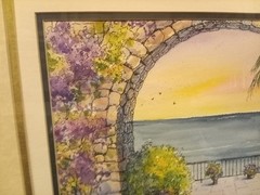 Framed And Matted Original Watercolor Signed Barb Starner
