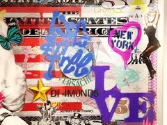 MISS MASH ORIGINAL SIGNED MIXED MEDIA RESIN ON ALUMINIUM MARILYN MONROE