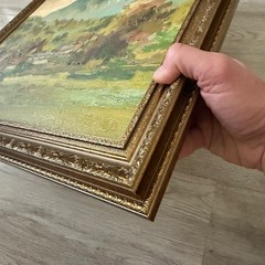 Vintage oil painting framed