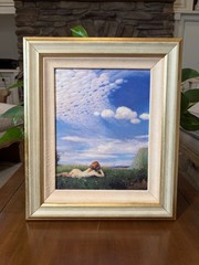 Vintage Oil Painting On Canvas Reproduction Of “The Lark” by Pal Szinyei Merse