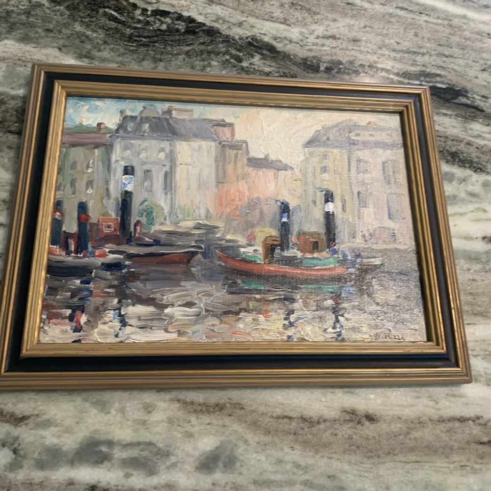 Francesco Spicuzza Pein Air Painting Of Paris, 1929