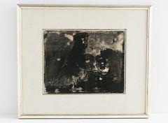 Joachim Probst Original Ink Painting Abstract Expressionist Modern 1951