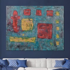 Mark Little original￼ canvas￼￼￼ Painting 81” X 62” XL (6ft. 9in)Abstract modern