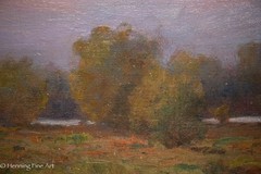 Royal Hill Milleson Antique Impressionist Painting Mt. Hood Oregon Sunset 24×29″