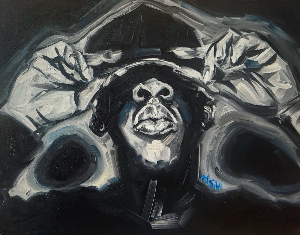 Jay Z Black Album Oil Painting