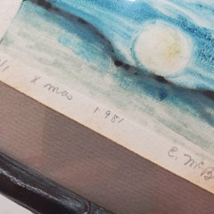 Emilie McBride Set Watercolor Original 1981 Paintings Bamboo Frames Professional