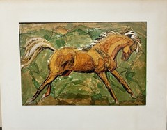 Original Vintage Horse Collage – Detroit Michigan CCS Illustration – Large 22×28