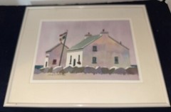 LINDA A DOLL Framed and Signed ORIGINAL WATERCOLOR Painting (15 1/4″ x 12 1/2″)