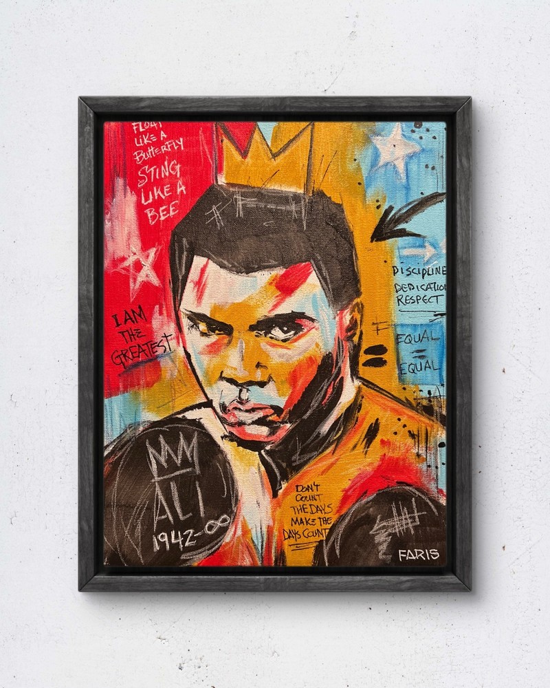 Faris Art-The Greatest-11×14 Neo Expressionism Original Artwork on Canvas