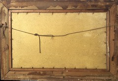 ANTQ From Late 19th C Hudson River School O/B „Mountain Lake Landscape“, Framed!