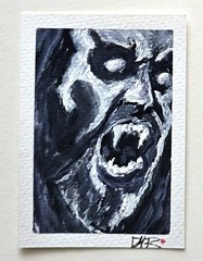 Original ACEO Vampire Fantasy Horror DarkArt Goth Dulce Maria Rico“LESTAT“