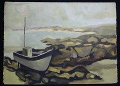 Gérard VIEILLEVIE (1939-1992) Attributed To Watercolour Navy Dimensions 55×76 CM