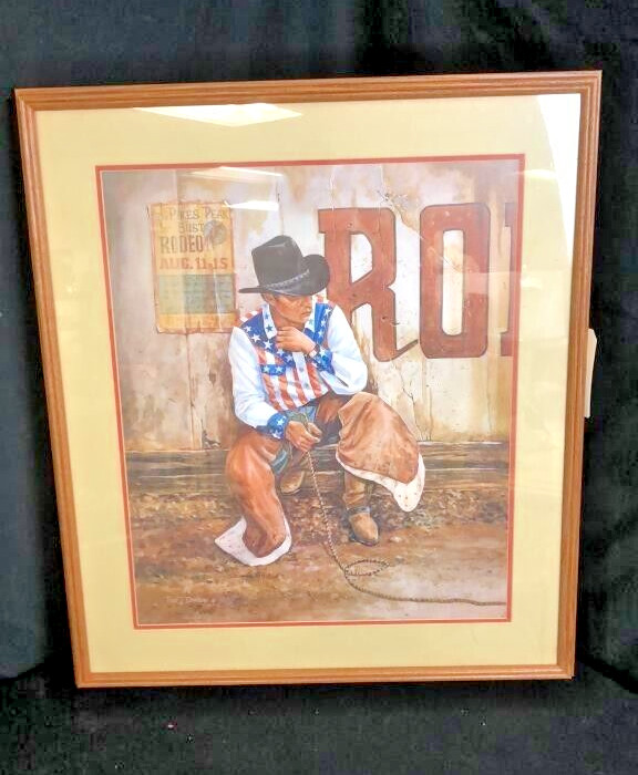 Rodeo Days Framed Double Signed Print Lim. Ed Artist Proof 11/50 by Tom J Dooley