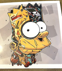 Bart Simpson Robot Mechabot Canvas Picture 20″ by 20″ New