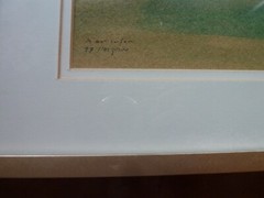 Signed Lawrence Marcuson Double Figure Study 1997 Gouache 8 3/4 X 26″