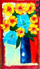COLORFUL SEXY LADY upcycled 27″ X 33″ Painting SWARTZMILLER DNA POP ART SIGNED