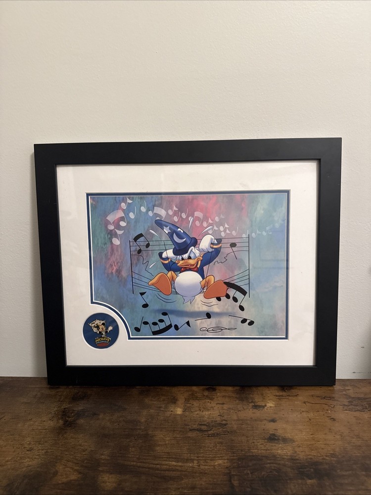 2003 Disney Mickey’s Philharmagic Framed Donald Duck Print With Pin