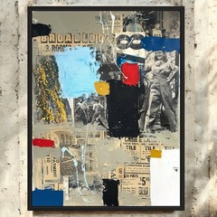 Original Mixed Media Abstract Modern Art Painting 18×24 „Emmew 78“ Signed