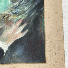 Lot Of 2 Original Portraits Young Woman & Dog; Young Man Acrylic On Canvas 11×14