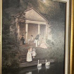 Feeding the Swans Painting by Edith Hayllar created in 1889 Original Replica