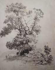 REGIS GIGNOUX NY Artist Painting INDIAN FALL Horses ca 1855 HUDSON RIVER SCHOOL