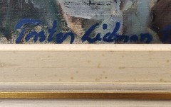 Knud Torsten Lidman (1903-1990): VENICE BRIDGE, original oil painting