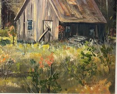 Vintage LORAN PERCY ‚Sugar House‘ Gilford NEW HAMPSHIRE Landscape Oil PAINTING