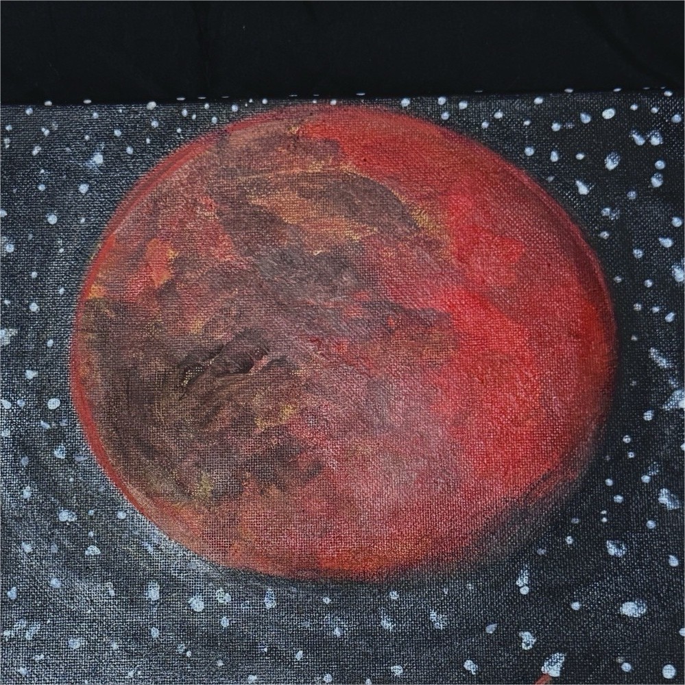 L.R. Original Signed Outer Space Acrylic Painting on Canvas 2026