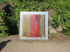 Abstract painting 200×0.50 m informal acrylic art academy Düsseldorf near Hüppi