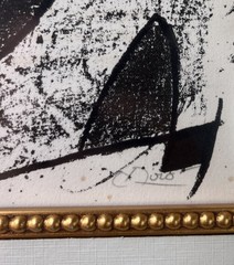 Joan Miró Lithograph Hand Signed & Numbered (1890s-1980s) Matted & Framed
