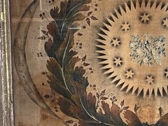 19th Century Massachusetts General Lafayette Theorem On Velvet Peacock