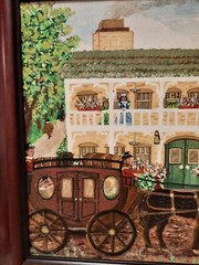 The Little Inn At Banfield Painting On Canvas Signed Framed Ontario Canada